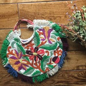 Vintage Hand Loomed/ Embroidered Purse